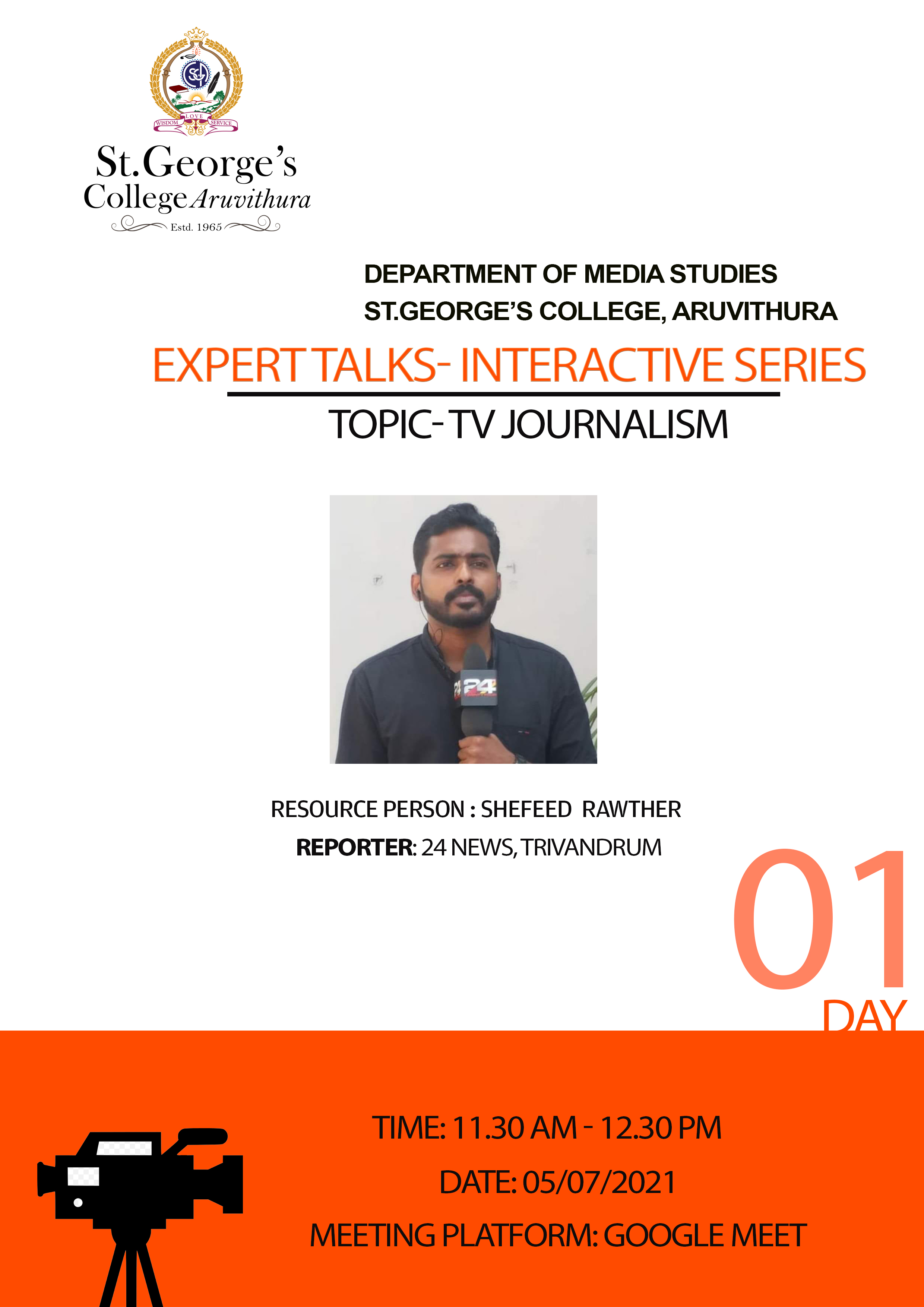 Invited talk on T.V. Journalism